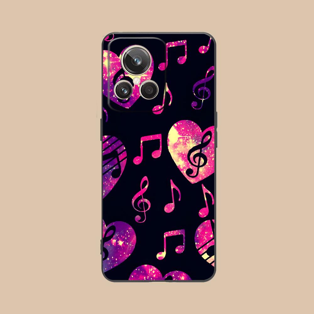 Musical Note Staff Mobile Phone Case for Realme 15 14 13 12 11 10 9 Pro Plus T I Lite 5G Colorful Printing Cover Cover Luxury