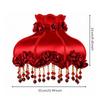 E27 Screw Fitting Lampshade Beaded with Dangling Bead Ornaments Ornate for Bedroom,