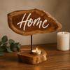 Wooden Tealight Candle Holder - Home