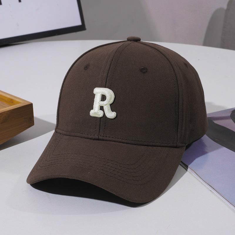 Unisex Hard Top Baseball Cap With Letter Embroidery Sun Protection Brim Hat For Couples Kids Outdoor Casual Wear