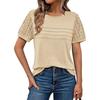 BFCCQB Camicette e camicie casual con scollo a maniche corte e alla moda da donna