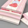 30Page Book Pink Strawberry A7 Sticky Notesself-Adhesive Tearable Notepad Message Stickers For Company Office School Students