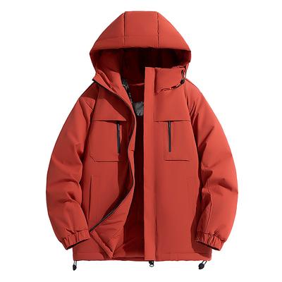 Winter Baumwolljacke Herren Color Blocked Übergröße Paar Kapuzenjacke Outdoor Sport Baumwolljacke