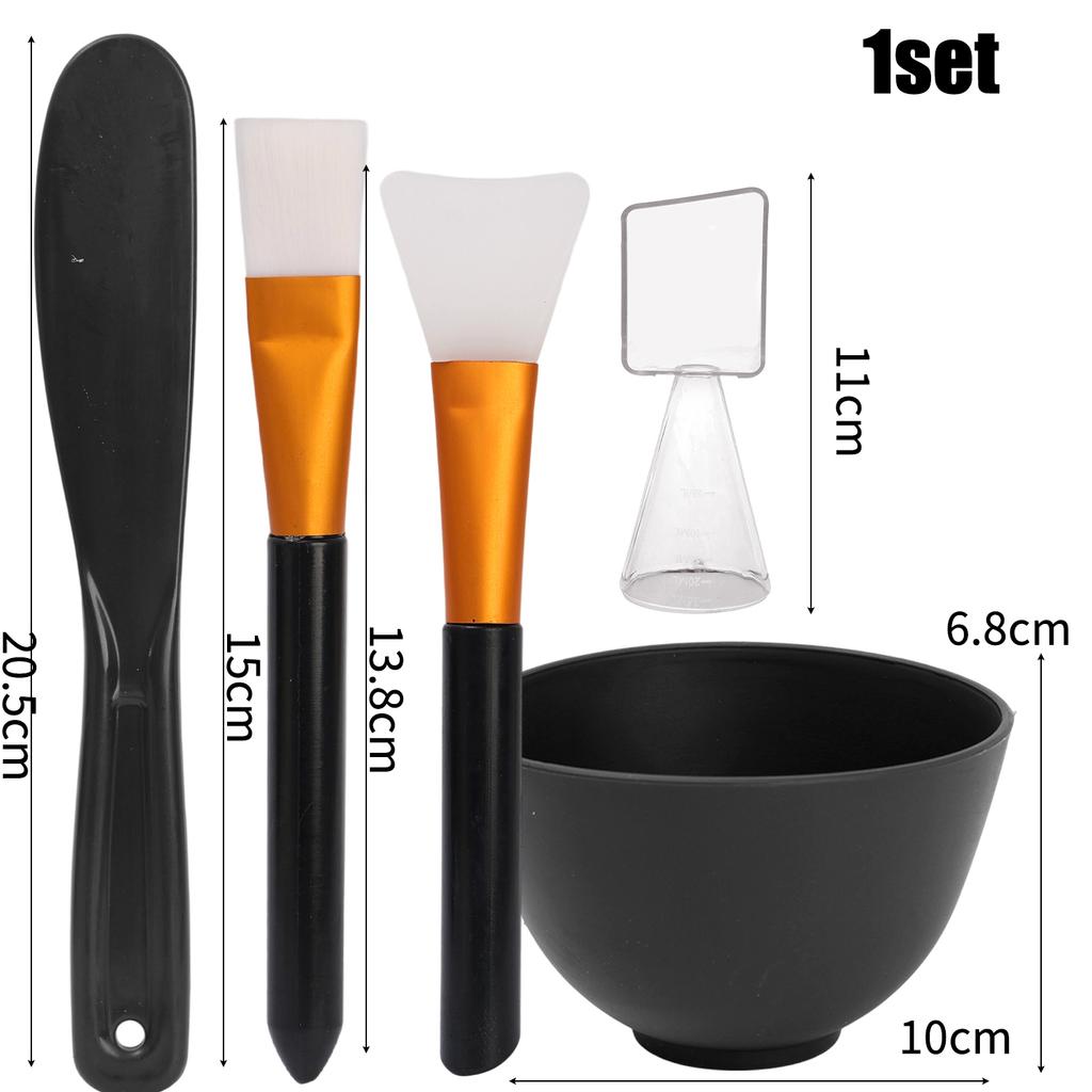 5pcs/set Silicone Mask Bowl DIY Face Mask Mud Film Brush Stick Spoon Skin Care Facial Applicator Beauty Make Up Tools