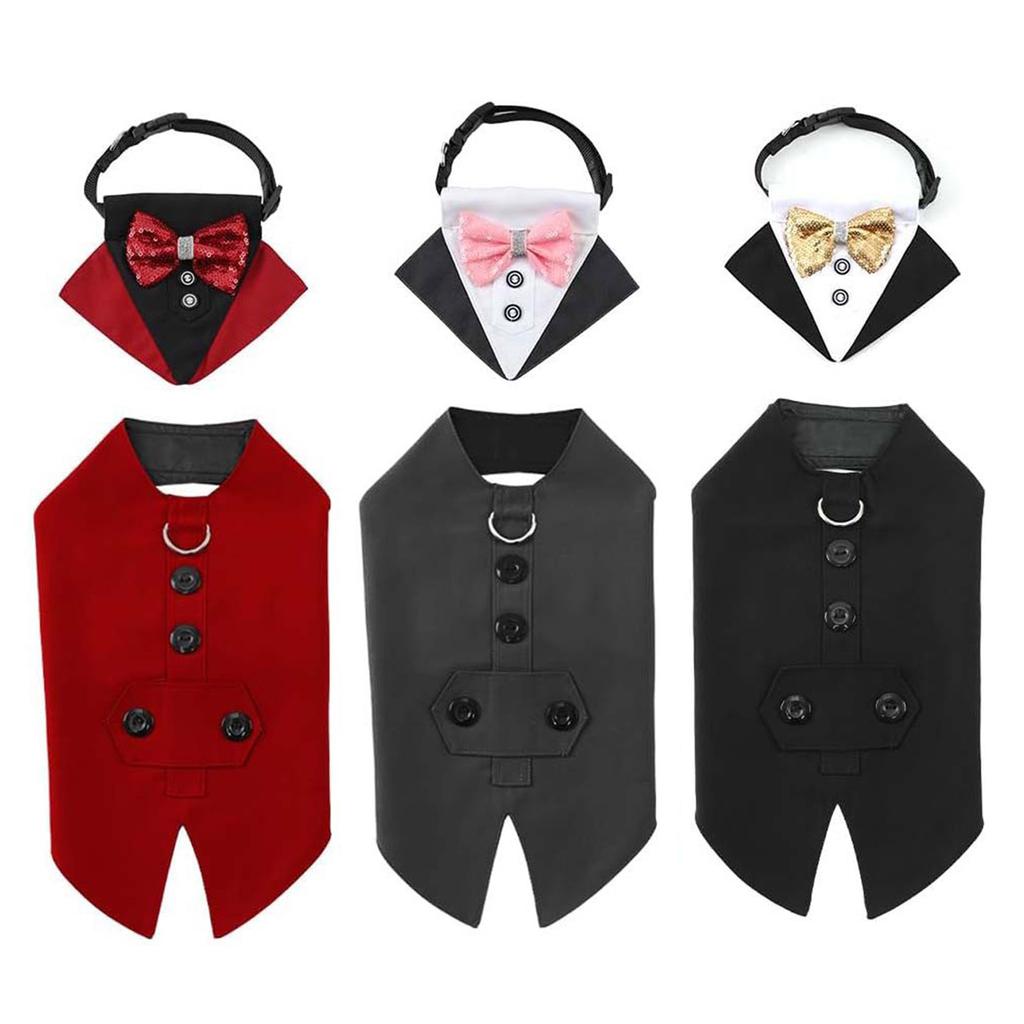 1set Haustier-Smoking-Hundehochzeits-Outfit Bequeme Haustierkleidung Halloween-Kleid für Hochzeiten und Partys