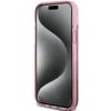 Guess Guhcp15Mlfcsegp Iphone 15 Plus / 14 Plus 6.7 Różowy/Pink Twarde Etui Płynny Brokat Złote Paski