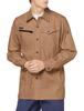 COCOS Nobuoka 7318 Cotton Long Sleeve Shirt, Khaki, Size L