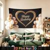 Party Backdrop Happy Birthday Birthday Heart Photo Booth Background Front Door Decor