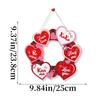 1Pcs Heart Love Happy Valentine's Day Paper Wall Door Hanging Ornaments for Valentine Day Wedding Anniversary Party Decoration