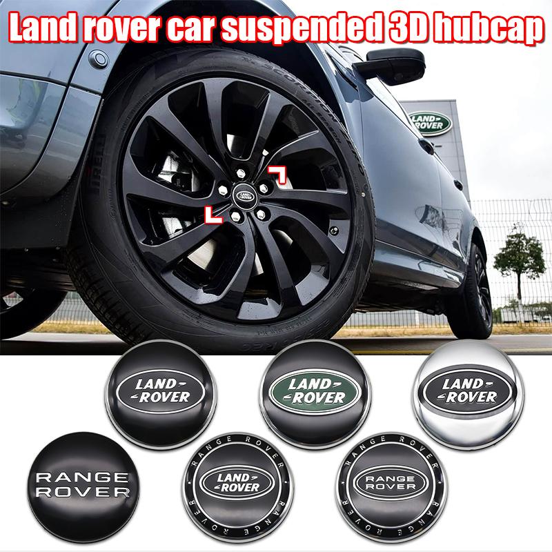 4 Pezzi 60mm Tappi Centrali Ruota Galleggiante Coprimozzo Per Land Rover Range Rover Discovery Evoque Sport Defender Velar Premium Pro XSS1