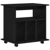 Mobile Cabinet In Black Oak Effect 60 X 45 X 55 Cm Particleboard