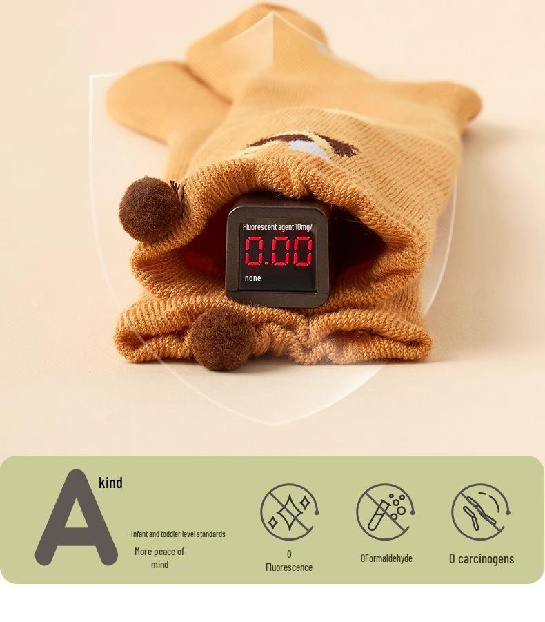 Baby Winter Collection: Nidoran Fleece-Lined Knee-High Warm Cotton Socks for Newborns