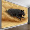 Glam Style Wolf Running Wall Tapestry  Polyester Hanging Ornament for Living Room Bedroom Office Party Decor  Creative Gift