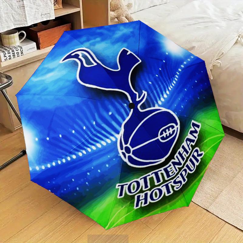 1PC Tottenham Hotspur F.C Design Printed Umbrella Folding Umbrella, Automatic Umbrella 8-Frame for Travel, Camping Fan Gifts Christmas Gifts