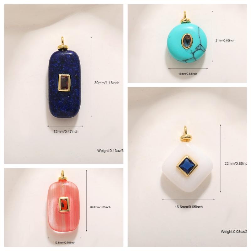 1Pcs Zircon Gold Color Bling Diy Earring Necklace Bracelet Keychain Accessories Colored Stones For Jewelry Making Supplies