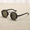 ND9 Adjustable Dimming Sun Glasses Retro Double-Bridge Punk Style Metal Eyeglasses UV-Protective Polarized Sunglasses