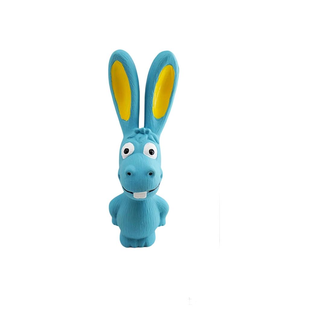Latex Squeaky Dog Toys, Long-Eared Animal Design, Natural Rubber Chew Toys For Teeth Cleaning And Interactive Play