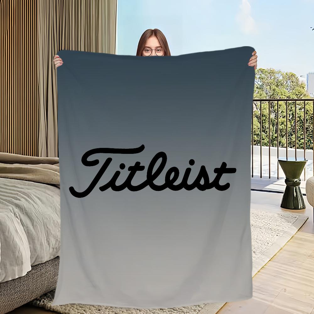 Warm Comfort Soft Plush Blanket Cool for Sofa Living Logo Room Office T-T-TitleistS-ES Bedroom Travel Gift Single-sided Printed