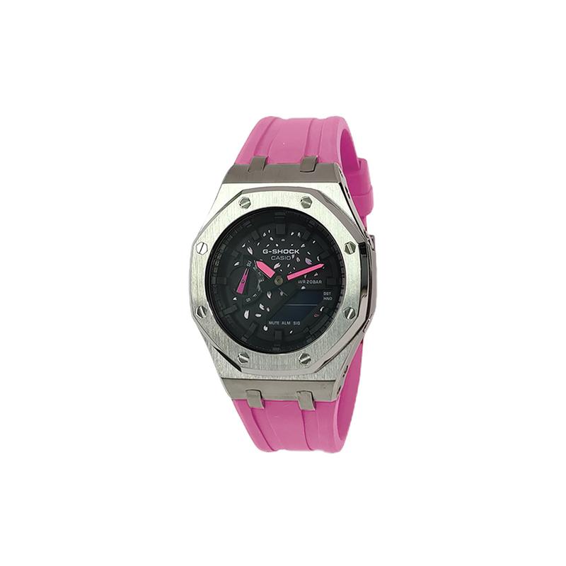 CASIO Customized watch modified series farmhouse oak case waterproof 200 meters GA-2100SKE-7A modified-Twilight Flowerl GA-2100SKE-7A