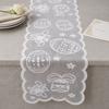 Easter Lace Table Runners, 72 Inch Spring Easter Eggs Table Runner, Easter Bunny Table Decorations for Home Dining Room, Easter Party Decorations and