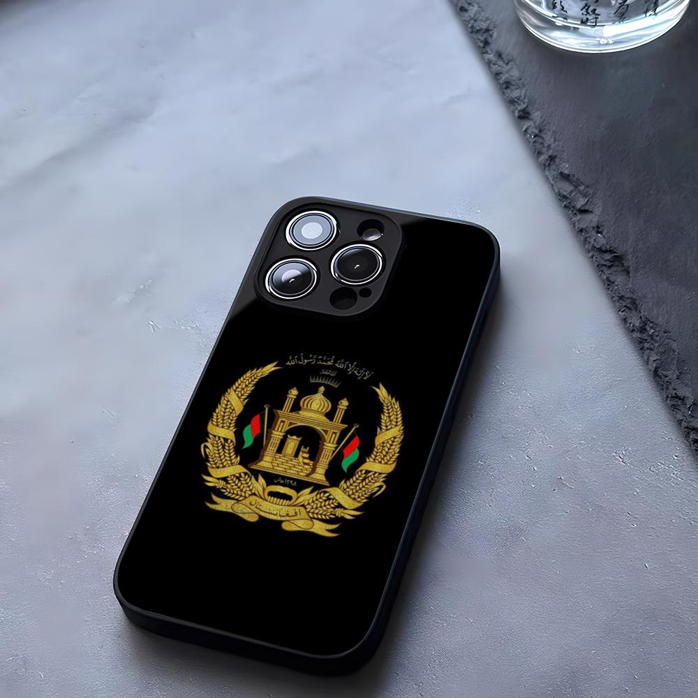 Afghan Afghanistan Flag Phone Case Tempered Glass For IPhone 17 13 14 16 12 15 11 Pro Max Plus Mini X XR SE2020 Coque
