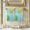 Yellow Duck Pond Soft Bath Towel, Kawaii Duckling Quick Dry Absorbent Towel