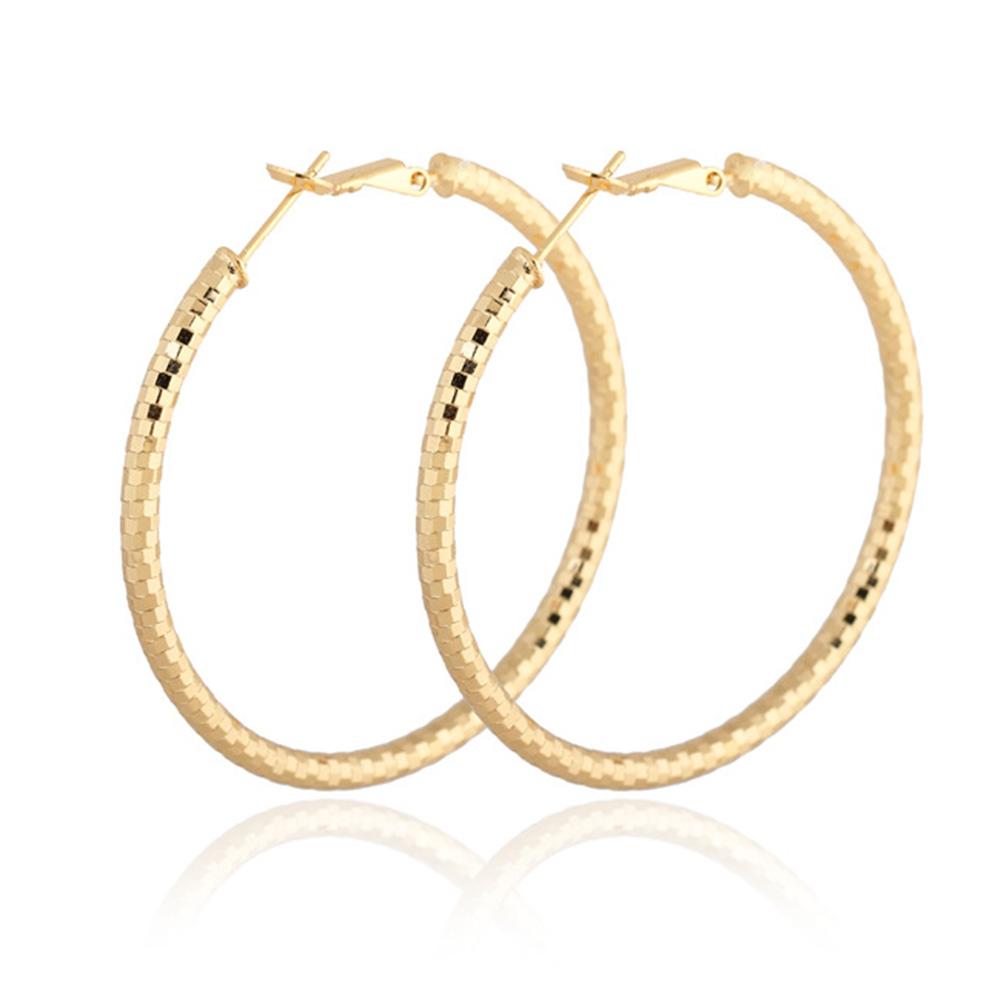 Women Fashion Modern Style Earring Exquisite Matte Big Round Earbob