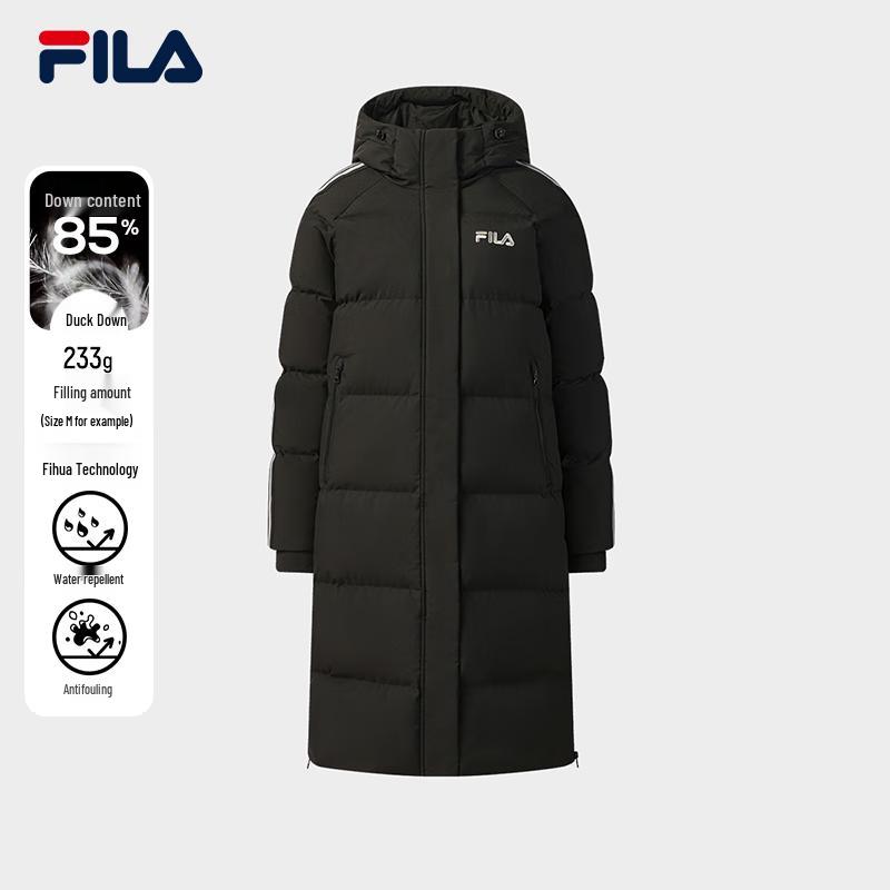 

FILA Women s Casual Hooded Long Down Jacket L