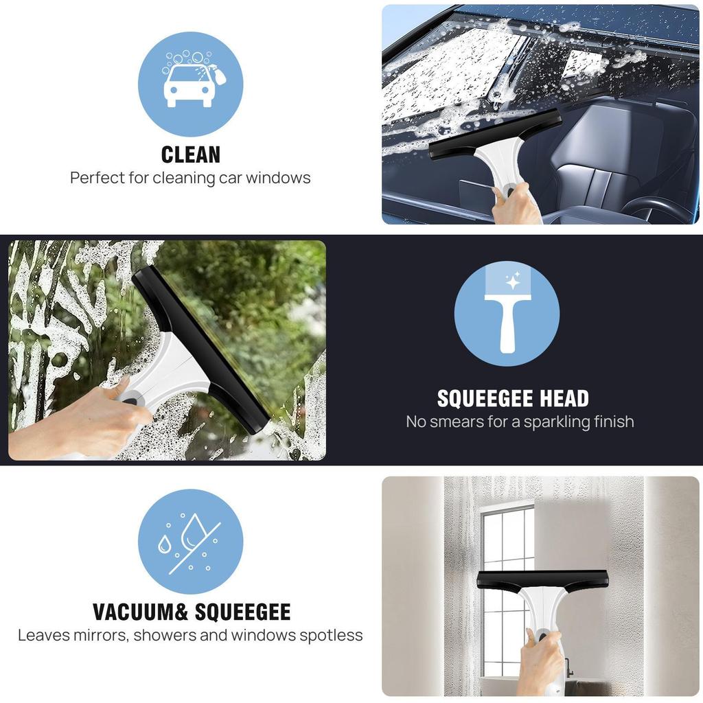 Cordless Electric Window Cleaner Handheld Spray Squeegee All-in-One Glass Cleaning Device