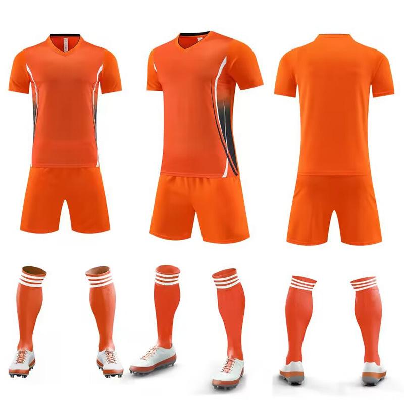 One training jersey, children's printed competition jersey, cross-border short-sleeved football jersey set, male and female adults