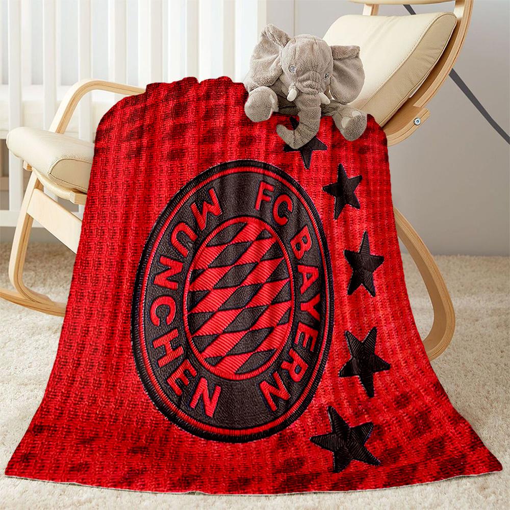 Bayern Munich Blanket Comfortable Suitable for Couch Sofa Seaside Four Seasons Universal Modern Ideal Gift For Birthday Valentine'S Day