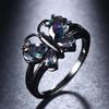 eBay Black Gold Blue Zircon Butterfly Ring, Small Animals