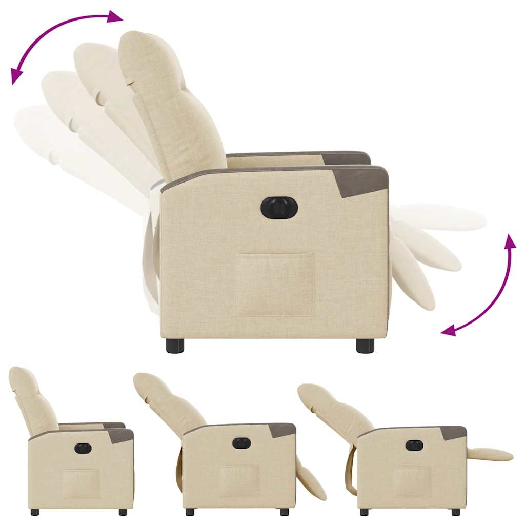 Relax Chair Electric Cream Fabric