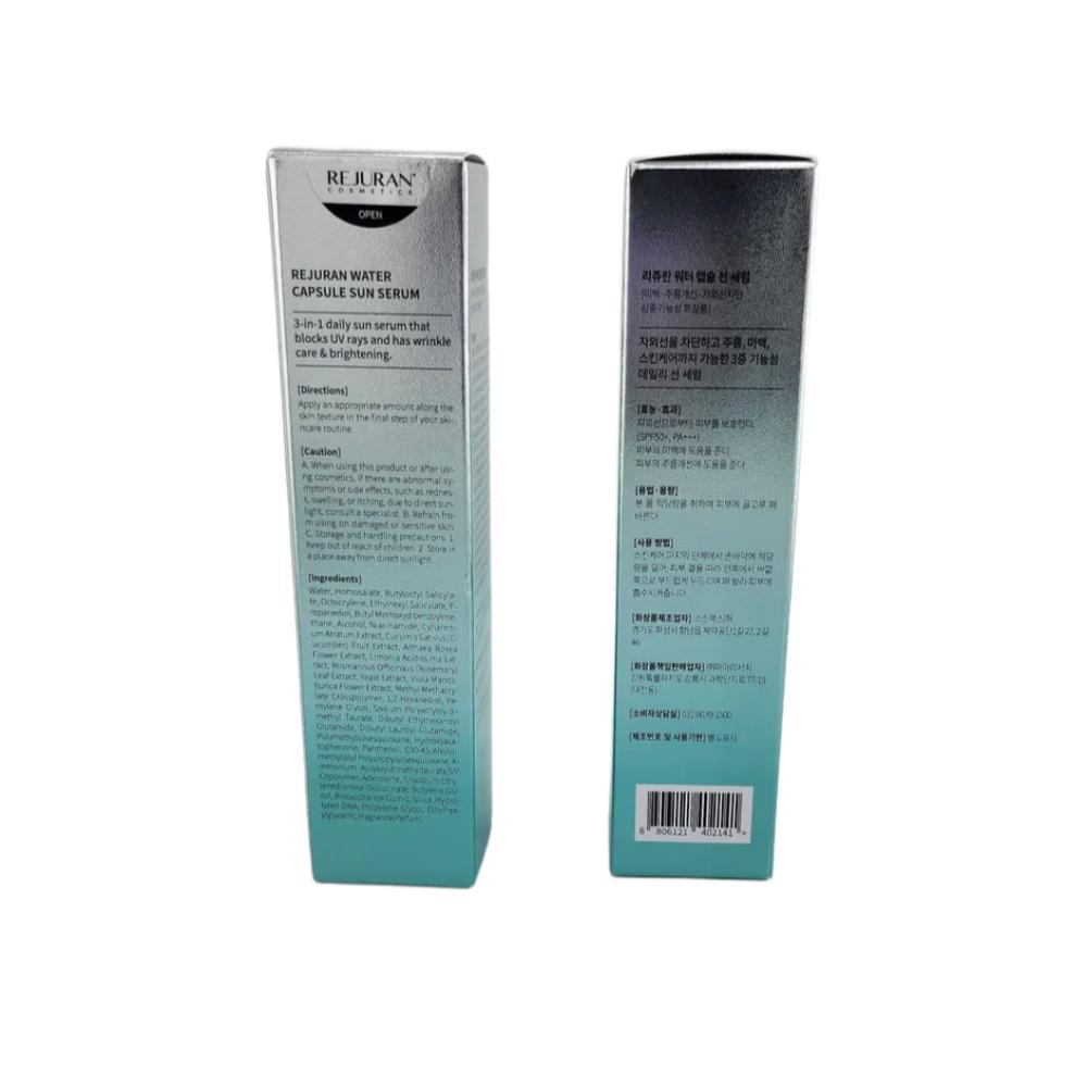 Rejuran Water Capsule Sun Serum SPF50+ 40ml X2 | Moisturizing Sunscreen