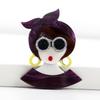 New Cute Colorful Bowknot Girls Acrylic Brooches for Women Cartoon Glasses Lady Brooch Badges Pins Casual Jewelry Accessories