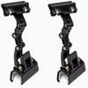360 Degree Rotating Document Holder Doubles Head Clip Adjustable Stand 2 Pack Plastic Black For Typing Proofing Artists Students