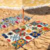 Bohemian Tile Print Towel Soft Pool Gift For Travel Gym Shower Camping Quick Dry Sports Large Beach Towels