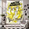 Wall Hanging Tapestry With Custom Name & Text, Arctic Monkeys Decorative Tapestry For Bedroom