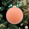 12 Pcs Velvet Christmas Ball Ornaments 2.4 Inches Flocked Shatterproof Plastic Balls Xmas Tree Hanging Decorations for Holiday Party Home Decor