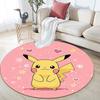 Pikachu,Round Area Rug,Carpet Rug for Living Room Bedroom Sofa Playroom Decor,Non-slip Floor Mat