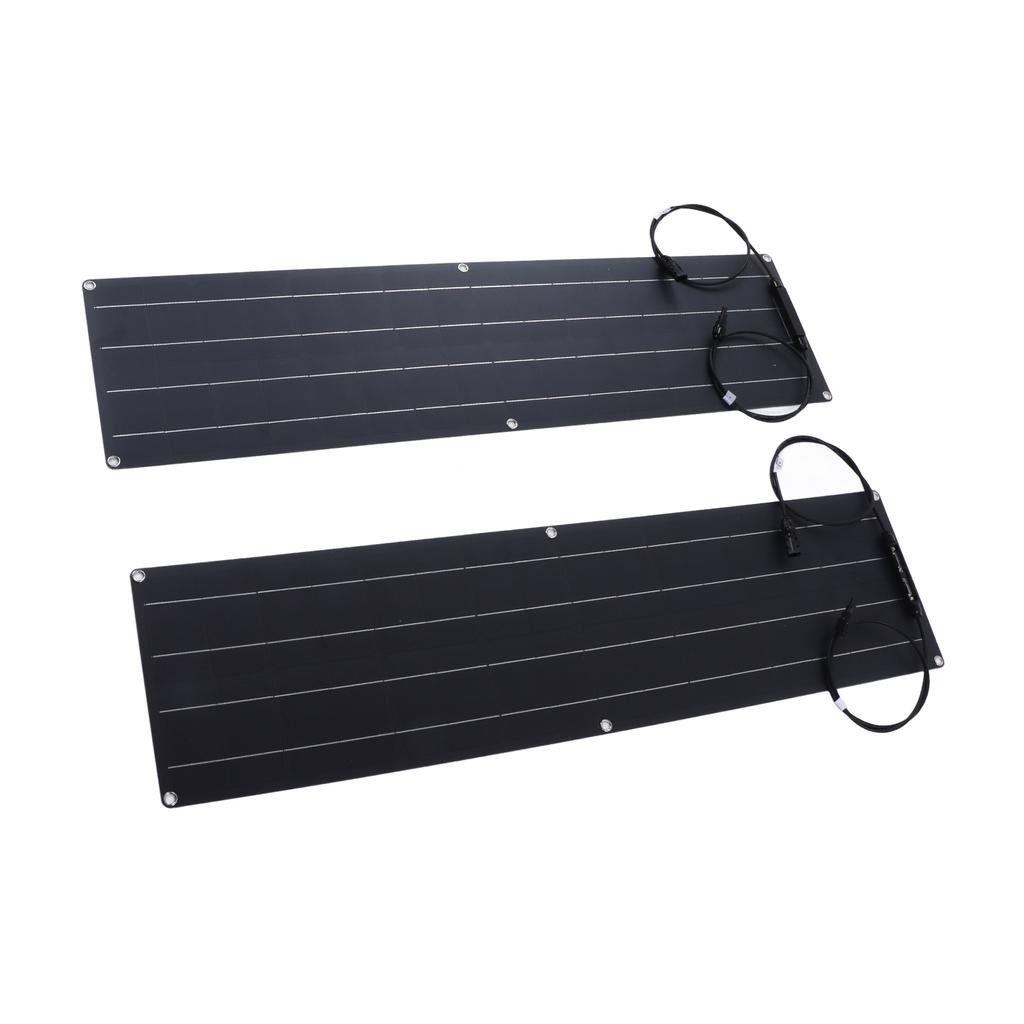 100W Flexible Solar Panel with Cable Monocrystalline PET Photovoltaic Panel for Power Station Black