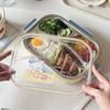 Mikrowellengeeignet Niedlicher Lunchbehälter mit Trennwänden Lunchteller Kühlaufbewahrung