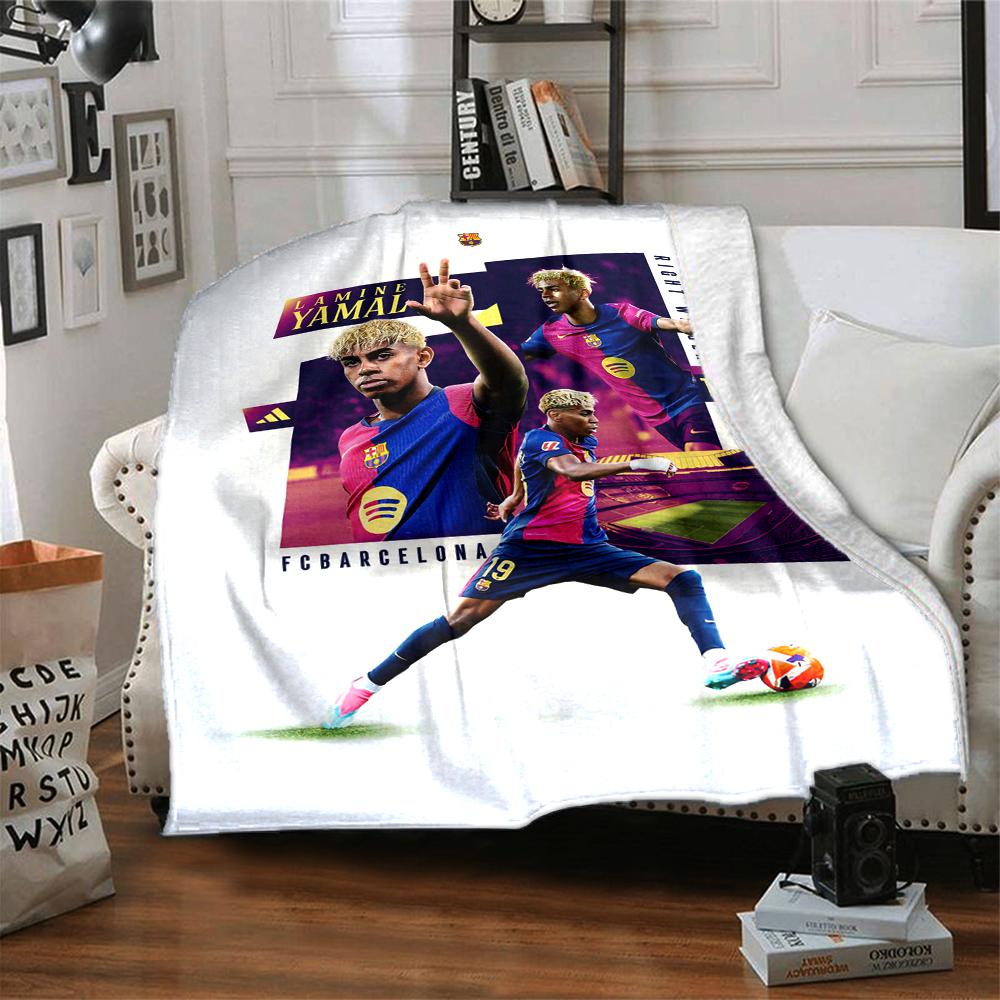 Yamal Fc Celebration Printed Flannel Breathable and Warm Blanket, a Stylish Home Gift, Suitable for Home, Office and Bedspread Use. 0710a11