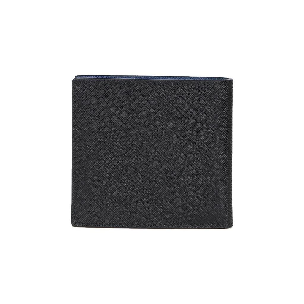 Prada Logo Full Card Slot Design Leather Wallet Men Wallets Black Blue 2MO912-2EGO-F0UDN