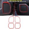 4pcs Inner Door Speaker Horn Trim Cover For Chevy Silverado GMC Sierra 14-18 Red