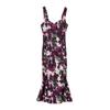 2025 Spring Women's Floral Print Wide Hem Dress