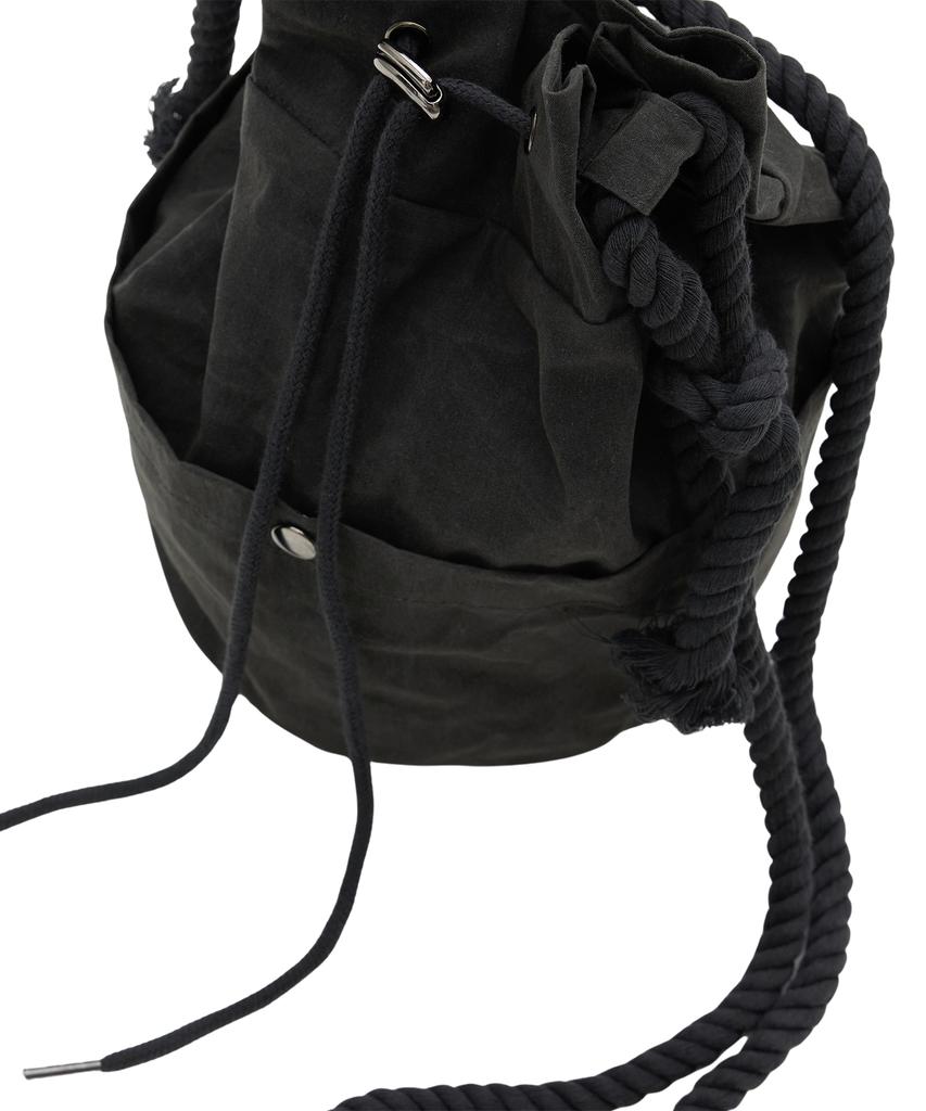 Sserpe Waxed Cotton Hippie Bag Black