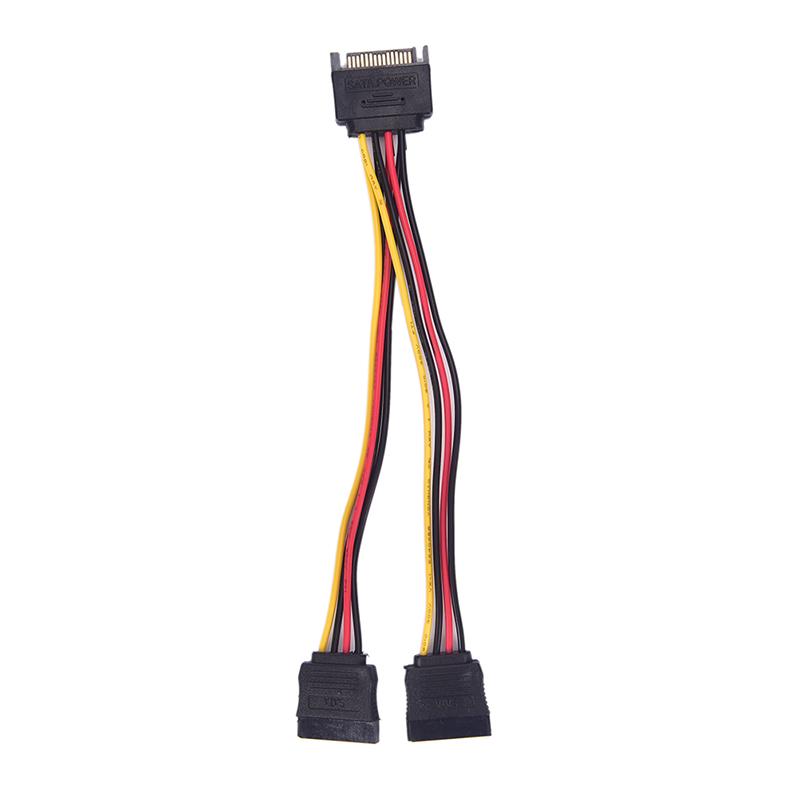 Разветвитель питания Y-кабель 15-контактный SATA-папа на 2 SATA-мамы 20 см One size