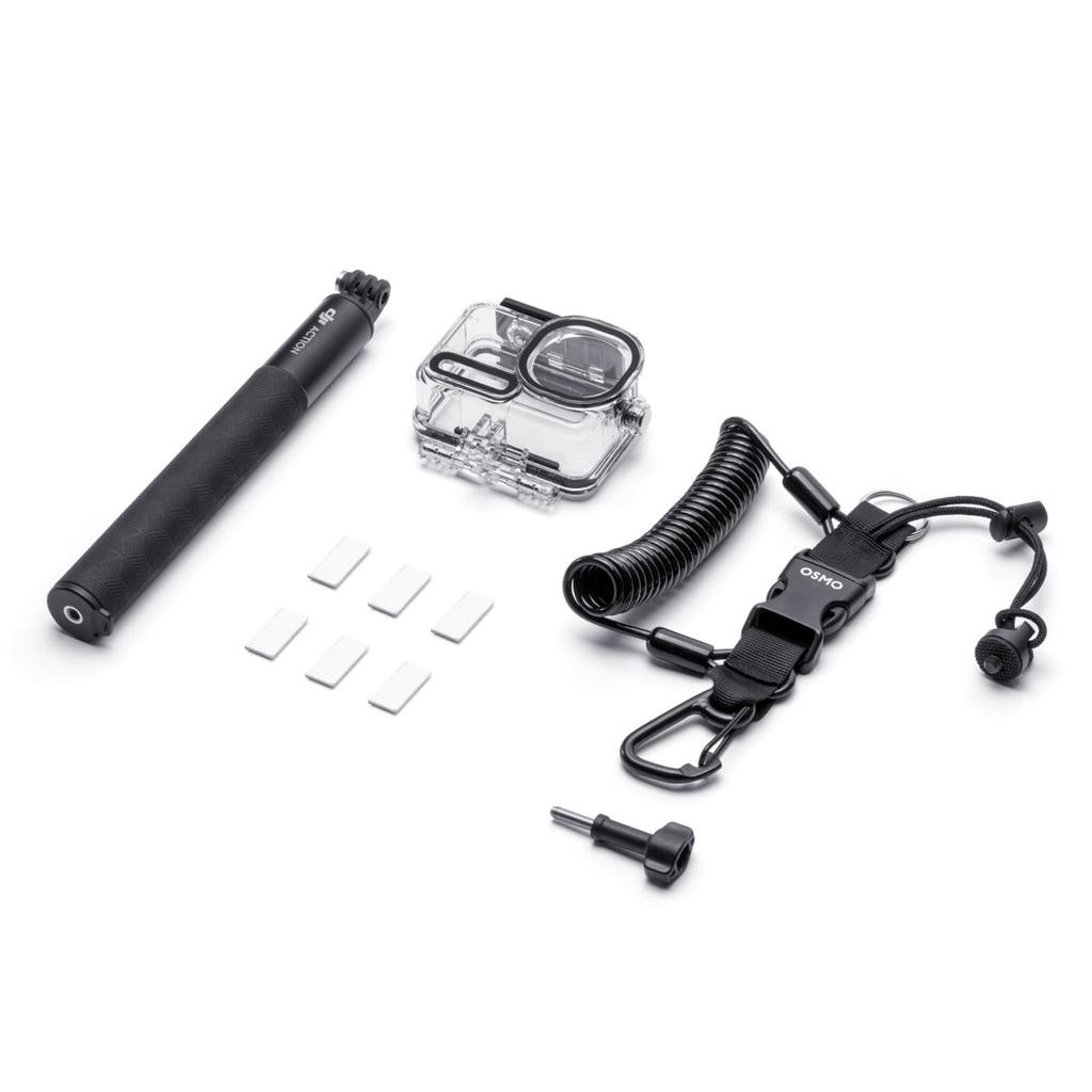 DJI Osmo Action 6 Scuba Diving Accessory Kit with Waterproof Case, 1.5m Extension Rod, Anti-Fog Inserts, Locking Screw, and Diving Tether