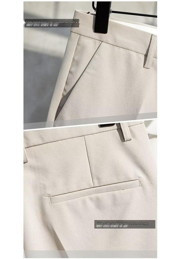 Men's Trendy Summer Casual Suit Shorts - Light, Mature & Loose-Fit Straight-Leg Pants